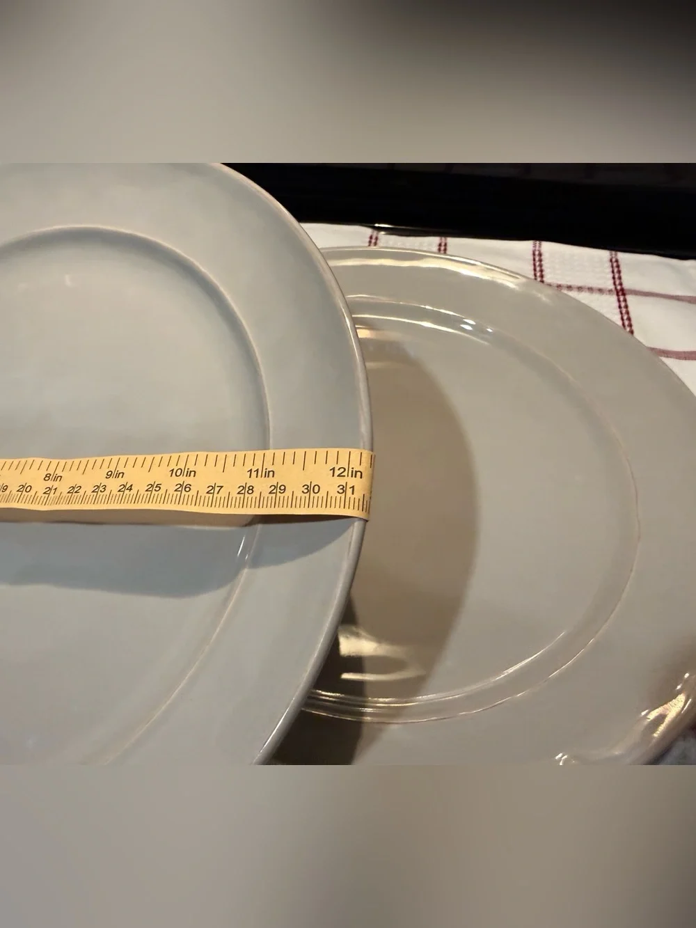 LG Pottery Barn Handcrafted Stoneware Cambria Dinner Plates, Gray, S/4